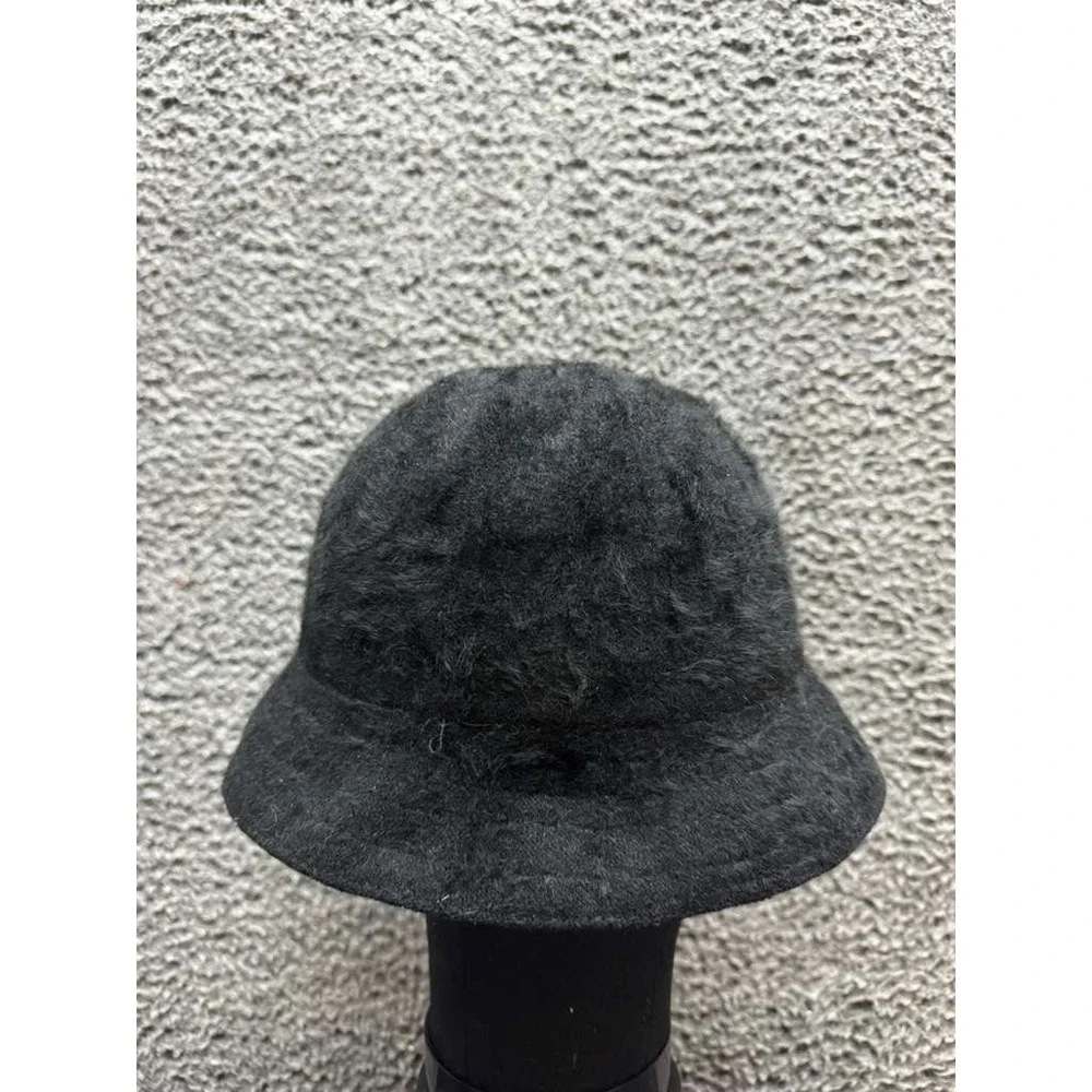 Kangol Furgora Casual Angora Blend Furry Casual Bucket Hat Black Unisex One Size